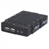 Switch KVM compatto a 4 porte con funzionalità audio e microfono