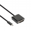 Adapterkabel USB-C till DVI - 2 meter - svart