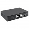 8-Poorts Gigabit Ethernet PoE+ Switch met 2 Uplink-poorten - 120W PoE, Desktop