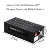 40 ports USB-A 8.5W desktop charging hub - LED indicators