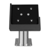 Domo Slide desk mount with charging functionality for iPad Air 11 inch 2024 - black/ stainless steel
