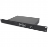 Switch PoE+ a 8 porte Gigabit Ethernet gestito via Web con 2 porte SFP - 140 W PoE, montaggio a rack