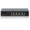 PoE-drevet 5-ports gigabit-switch med PoE-passthrough - 65W PoE, skrivebords-/vægmontering