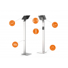Tablet floor stand Clip-On for tablets between 7 and 13 inches