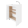 Plastic/wood lectern Zeus - white