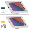 Tablet floor stand with display Securo L for 12-13 inch tablets - white
