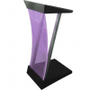 Stainless steel lectern Arc-LED - colour of your choice