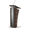 Metal/wood lectern Armagosa - walnut in colour