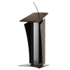 Metal/wood lectern Armagosa - walnut in colour