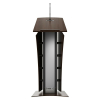 Metal/wood lectern Armagosa - walnut in colour