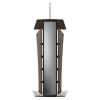 Metal/wood lectern Armagosa - walnut in colour