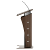 Metal/wood lectern Armagosa - walnut in colour