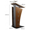 Metal/wood lectern Armagosa - walnut in colour