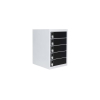 Compact charging locker BR5DCSDESK Black for 15 mobile devices - USB & power socket - digital code locks