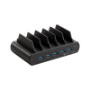 5 port Dual Charge USB-A/USB-C 150W charging station - black