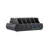 5 port Dual Charge USB-A/USB-C 150W charging station - black