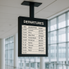 Deckenhalterung mit integriertem 13-Zoll-E-Ink-Display - schwarz