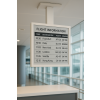 Deckenhalterung mit integriertem 13-Zoll-E-Ink-Display - weiß