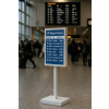 Tafelstandaard met geïntegreerd 25-inch E-ink-scherm - wit