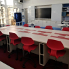 Computertisch P1 mit 3 elektrisch ausfahrbaren Monitorgehäusen - 210 (B) x 75 (T) cm