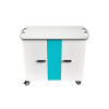 USB-C laptop cart with cables Zioxi CHRGTUC-LS-32-R# for 32 Laptops up to 16 inches - RFID lock