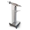 Metal/Acrylic height-adjustable lectern Cielo - grey