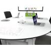 Team table HA in circle shape, height-adjustable, for max. 5 persons including powerDome