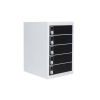 Compact charging locker BR5DCSDESK Black for 15 mobile devices - USB & power socket - digital code locks