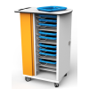 USB-C oplaadkar voor 15 iPads in grote beschermcovers - Zioxi CHRGTUC-GC-15-K - sleutelslot