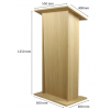 Wooden lectern Rhea - oak colour 