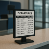 Deckenhalterung mit integriertem 13-Zoll-E-Ink-Display - schwarz
