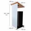 Height adjustable Acrylic/metal lectern Notulus - black