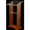 Acrylic-wood lectern Esmeralda - cherry colour 