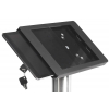 Tablet table stand Fino for Samsung Galaxy Tab S8 Ultra 14.6 inch tablet - black/ stainless steel