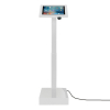 Electronically height adjustable tablet floor stand Ascento Securo M for 9-11 inch tablets - white