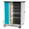 Laptop ethernet charging trolley Zioxi NETT-LS-16-C for 16 laptops up to 15.6 inch - digital code lock