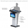 Height-adjustable digital lectern Helsinki