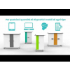 Custodia di ricarica mobile con serratura CHRGT-GC-15-K per 15 iPad in grandi coperture protettive - Chiusura a chiave