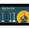 Tablet vloerstandaard Securo S voor 7-8 inch tablets - RVS