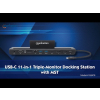 Docking station USB-C 11 in 1 con MST per tre monitor