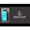Atril de acrílico/acero inoxidable Caja LED - color a elegir