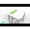 Datorbord M1 med 1 mekaniskt pop-up monitorhus - 70 (B) x 75 (D) cm