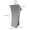 Wooden lectern Neptune - grey