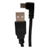 Mini USB haakse kabel 2 meter voor camera's, PS3 controllers en smartphones en andere apparaten - zwart