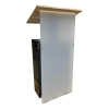 Height adjustable Acrylic/metal lectern Notulus - black