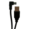 Mini USB haakse kabel 2 meter voor camera's, PS3 controllers en smartphones en andere apparaten - zwart