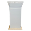 Acrylic-wood lectern Esmeralda – oak-coloured 