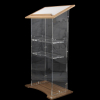 Wood/acrylate lectern Ensemble - clear