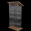 Wood/acrylate lectern Ensemble - clear