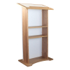 Wood/acrylate lectern Louvre - clear